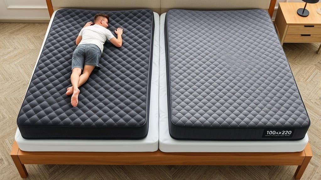 100X220 und 140X220 Matten für große Personen