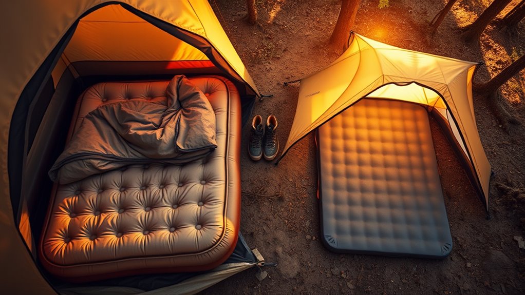 Campingmatratze vs. Isomatte: ein Vergleich