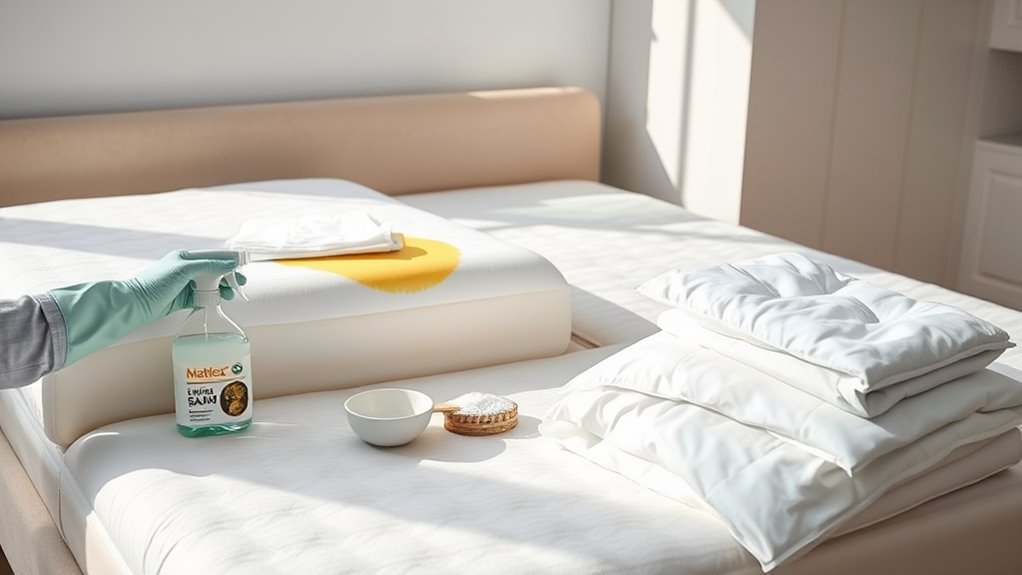 Urinflecken aus der Matratze entfernen: Schritt für Schritt