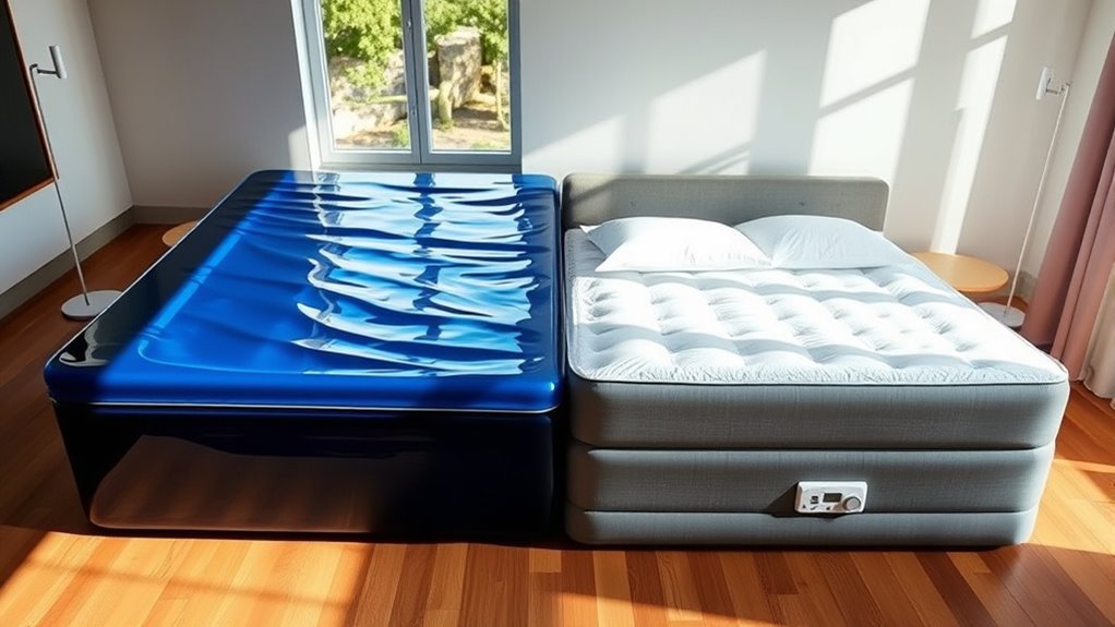 Wasserbett vs. Luftbett: ein Vergleich